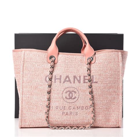 chanel tote pink|chanel deauville pink bag.